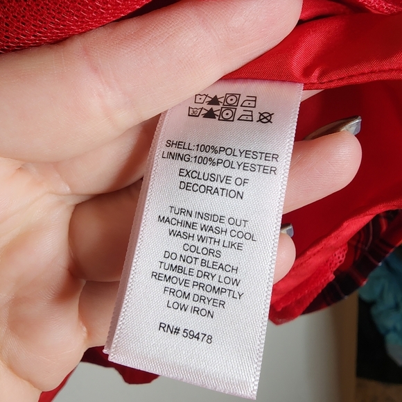 Max Studio Kids Red Christmas Plaid Sateen Dress Velvet Bow Size 6 New - Picture 12 of 14